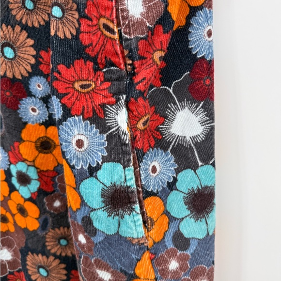 Lucy & Yak Freyja Corduroy Midi Pinafore Dress | 70s Dawn Floral Print | Size 22 - Picture 9 of 9